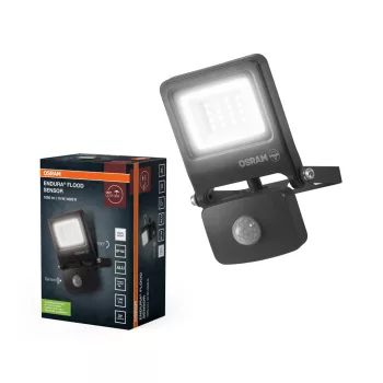   OSRAM ENDURA® LED reflektor mozgásérzékelővel, kültéri, sötétszürke, 1000 lm, 10 W, 4000 K, alumínium, IP44, hossz: 168 mm ( 4099854486968 )