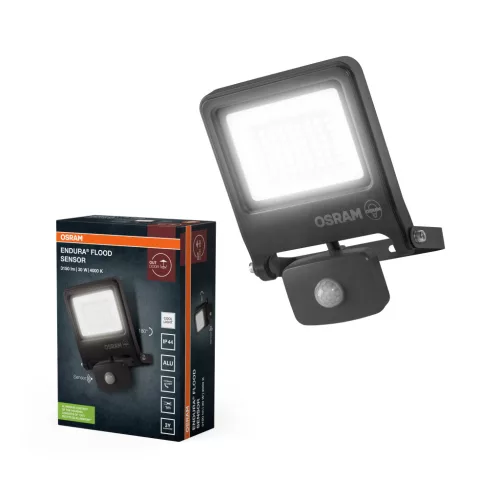 OSRAM ENDURA® LED reflektor mozgásérzékelővel, kültéri, sötétszürke, 3000 lm, 30 W, 4000 K, alumínium, IP44, hossz: 189 mm ( 4099854487040 )