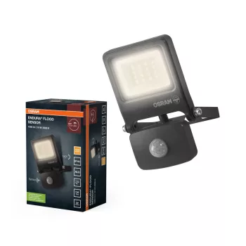   OSRAM ENDURA® LED reflektor mozgásérzékelővel, kültéri, sötétszürke, 1000 lm, 10 W, 3000 K, alumínium, IP44, hossz: 168 mm ( 4099854487088 )