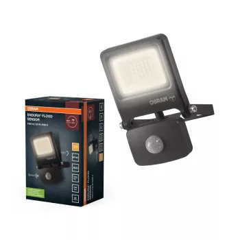   OSRAM ENDURA® LED reflektor mozgásérzékelővel, kültéri, sötétszürke, 1800 lm, 20 W, 3000 K, alumínium, IP44, hossz: 168 mm ( 4099854487170 )