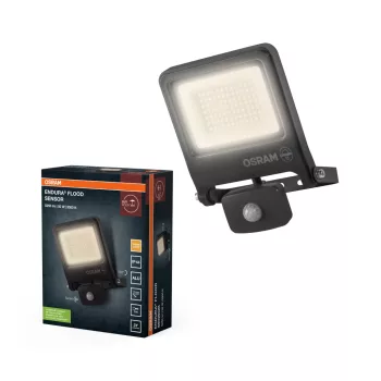   OSRAM ENDURA® LED reflektor mozgásérzékelővel, kültéri, sötétszürke, 5000 lm, 50 W, 3000 K, alumínium, IP44, hossz: 223 mm ( 4099854487279 )