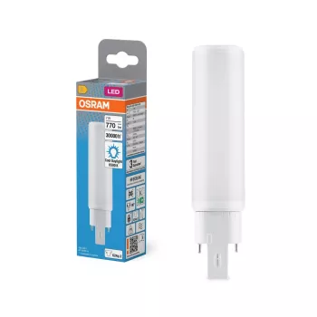 OSRAM Dulux D/E LED kompakt fénycső, matt búra, G24q-2 foglalat, 7W, 770lm, 6500K hideg fehér, 141mm