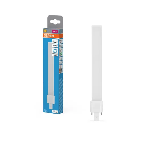 OSRAM Dulux S LED kompakt fénycső, matt búra, G23 foglalat, 6W, 700lm, 6500K hideg fehér, 220mm