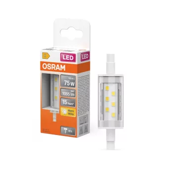 OSRAM LED ceruza izzó, matt plasztik búra, R7s foglalat, 9,5W, 2700K, 1055lm, meleg fehér
