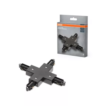   OSRAM Tracklight sínrendszerhez kereszt (X) összekötő, beltéri, fekete, alumínium és műanyag, hossz: 172 mm ( 4099854509025 )
