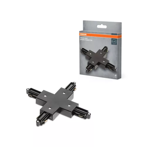 OSRAM Tracklight sínrendszerhez kereszt (X) összekötő, beltéri, fekete, alumínium és műanyag, hossz: 172 mm ( 4099854509025 )