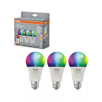 OSRAM SMART+ Matter LED izzó, körte forma, matt plasztik, E27 foglalat, 14W, RGB állítható, 1521lm