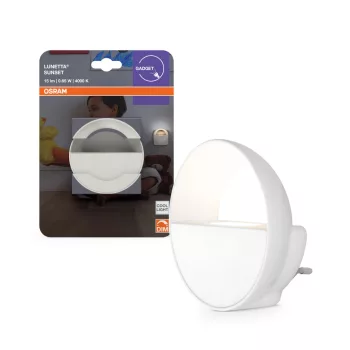   OSRAM LUNETTA® Sunset konnektoros éjszakai lámpa érintéses 3 fokozatú dimmerrel, beltéri, fehér, 15 lm, 0,65 W, 4000 K, műanyag, IP20, magasság: 75 mm ( 4099854530715 )