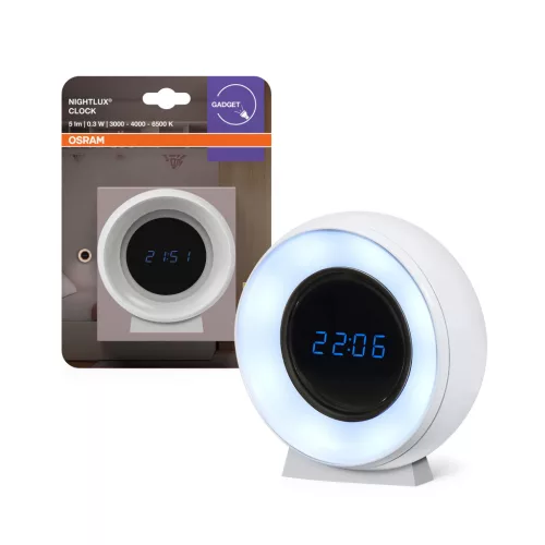 OSRAM NIGHTLUX beltéri éjszakai lámpa, 0,3W, 3000–6500K állítható, 5lm, IP20, fekete