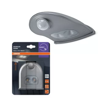 OSRAM Door beltéri LED fali lámpa, 0,95W, 4000K természetes fehér, 40lm, IP54, ezüst