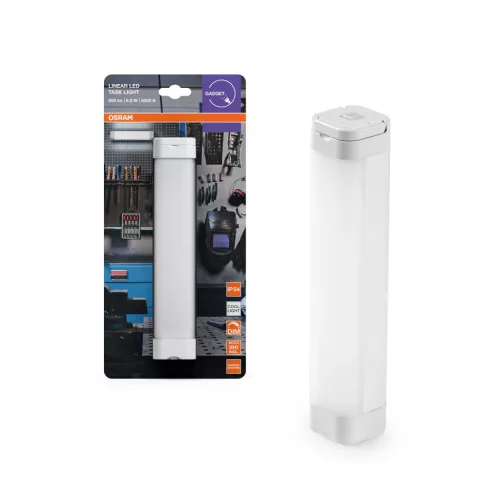 OSRAM Linear LED hordozható bútor alatti pultmegvilágító munkalámpa, beltéri, fehér, 400 lm, 6,9 W, 6500 K, (PC), IP20, hossz: 215 mm ( 4099854531613 )