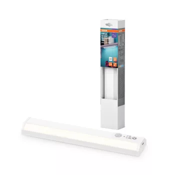   OSRAM Linear LED hordozható bútor alatti pultmegvilágító akkumulátoros mozgásérzékelővel, rugalmas felszerelésre, beltéri, fekete, 50 lm, 1 W, 4000 K, (PC), IP20, hossz: 256 mm ( 4099854531897 )