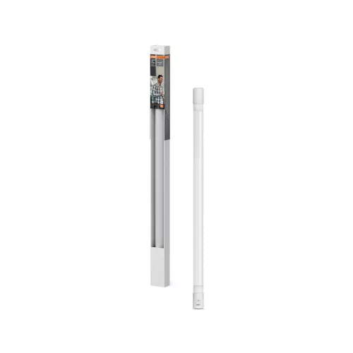 OSRAM TubeKIT® mobil lineáris LED mennyezeti / fali / bútor alá szerelhető armatúra, kapcsolóval és EU dugós kábellel, akasztóhorgokkal, beltéri, fehér, 990 lm, 8,9 W, 4000 K, (PC), IP20, hossz: 600 mm ( 4099854538681 )