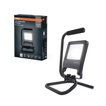   OSRAM Worklights hordozható állványos LED munkalámpa, kültéri, szürke, 4500 lm, 50 W, 4000 K, alumínium és acél, IP65, magasság: 395 mm ( 4099854572098 )