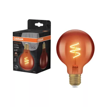 OSRAM Vintage 1906 LED globe izzó, átlátszó üveg búra, E27 foglalat, 3W, 1800K, 45lm, meleg fehér