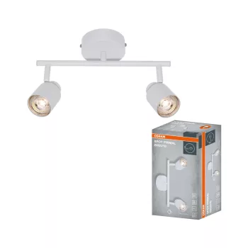   OSRAM PRIMAL mennyezeti / fali állítható spot lámpa 2 fejes, beltéri, fehér, 2 × GU10, acél, IP20, hossz: 300 mm ( 4099854587443 )