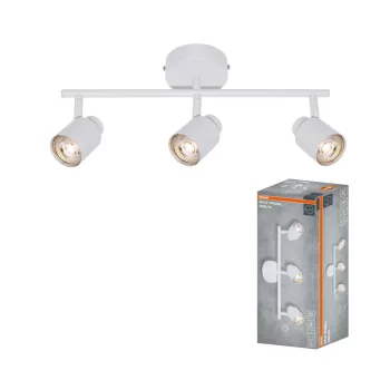   OSRAM PRIMAL mennyezeti / fali állítható spot lámpa 3 fejes, beltéri, fehér, 3 × GU10, acél, IP20, hossz: 465 mm ( 4099854587467 )