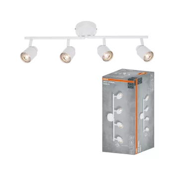   OSRAM PRIMAL mennyezeti / fali állítható spot lámpa 4 fejes, beltéri, fehér, 4 × GU10, acél, IP20, hossz: 580 mm ( 4099854587504 )