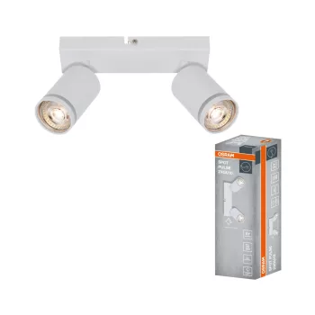   OSRAM PULSE mennyezeti / fali állítható spot lámpa 2 fejes, beltéri, fehér, 2 × GU10, alumínium és acél és PC, IP20, hossz: 210 mm ( 4099854587955 )