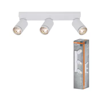   OSRAM PULSE mennyezeti / fali állítható spot lámpa 3 fejes, beltéri, fehér, 3 × GU10, alumínium és acél és PC, IP20, hossz: 371 mm ( 4099854587979 )
