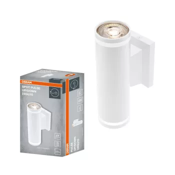   OSRAM PULSE mennyezeti / fali állítható spot lámpa 2 fejes fel/le állítható, beltéri, fehér, 2 × GU10, alumínium és acél és PC, IP20, hossz: 180 mm ( 4099854588075 )
