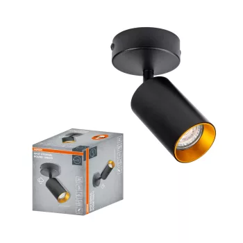   OSRAM ETERNAL mennyezeti / fali állítható kerek spot lámpa 1 fejes, beltéri, arany, fekete, GU10, alumínium és acél, IP20, hossz: 152 mm ( 4099854588112 )