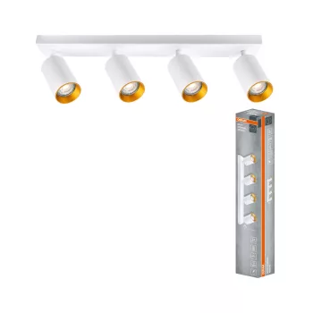   OSRAM ETERNAL mennyezeti / fali állítható spot lámpa 4 fejes, beltéri, arany, fehér, 4 × GU10, alumínium és acél, IP20, hossz: 490 mm ( 4099854588341 )