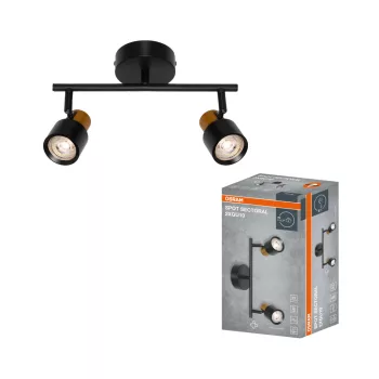   OSRAM SECTORAL mennyezeti / fali állítható spot lámpa 2 fejes, beltéri, arany, fekete, 2 × GU10, alumínium és acél, IP20, hossz: 300 mm ( 4099854588761 )