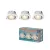 OSRAM beépíthető (recess) LED spot lámpa IP44, beltéri / fedett kültéri, fehér, 290 lm, 4,9 W, 2700 K / 4000 K / 6500 K, alumínium és műanyag, IP44, átmérő: 88 mm, dönthető 3 db-os szett, kapcsolós színhőmérséklet ( 4099854596063 )
