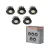 OSRAM LED Mini Set spot lámpa, beltéri / fedett kültéri, fekete, 450 lm, 6 W, 3000 K, alumínium, IP44, átmérő: 42 mm ( 4099854596391 )