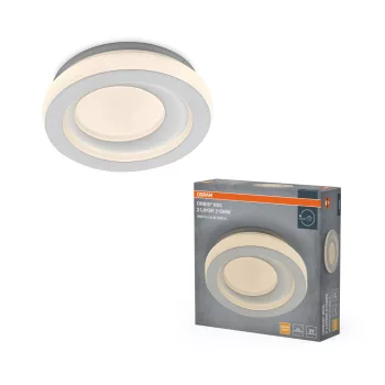   OSRAM Orbis Iris 2 réteg kerek LED mennyezeti lámpa, beltéri, fehér, 1000 lm, 24 W, 3000 K, acél, IP20, átmérő: 215 mm, magasság: 60 mm ( 4099854598272 )