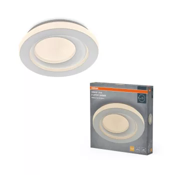   OSRAM Orbis Iris 2 réteg kerek LED mennyezeti lámpa, beltéri, fehér, 2000 lm, 48 W, 3000 K, acél, IP20, átmérő: 390 mm, magasság: 62 mm ( 4099854598333 )