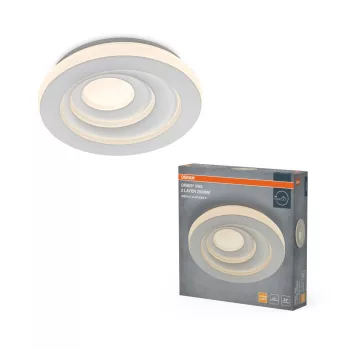   OSRAM Orbis Iris 3 réteg kerek LED mennyezeti lámpa, beltéri, fehér, 1500 lm, 36 W, 3000 K, acél, IP20, átmérő: 290 mm, magasság: 60 mm ( 4099854598371 )