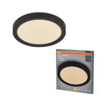   OSRAM Orbis Quickfix kerek LED mennyezeti lámpa, beltéri, fekete, 2500 lm, 24 W, 3000 K, fém és ABS, IP20, átmérő: 320 mm, kattintásos dimmelhető (Touch DIM) ( 4099854604409 )