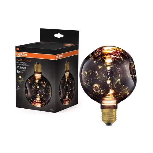 OSRAM DECOR LED izzó elektro üveg búra, E27 foglalat, 3,5W, 300lm, 2700K, 125mm átmérő, 164mm