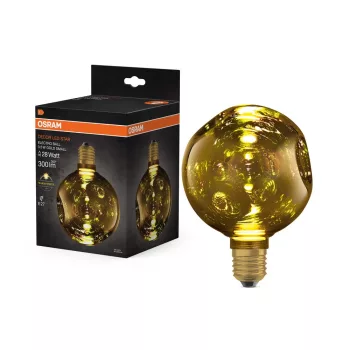 OSRAM DECOR LED izzó elektro üveg, E27 foglalat, 3,5W, 300lm, 2700K meleg fehér, 125mm átmérőjű