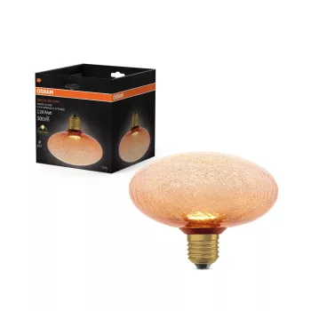 OSRAM DECOR LED izzó repedezett üveg búra, E27 foglalat, 3,5W, 300lm, 2700K, 150mm átmérő, 116mm