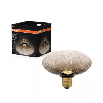 OSRAM DECOR LED izzó repedezett üveg, E27 foglalat, 3,5W, 300lm, 2700K meleg fehér, 150mm átmérőjű