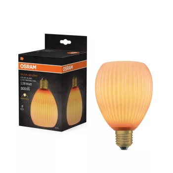 OSRAM DECOR LED izzó, színes üveg búra, E27 foglalat, 3,5W, 300lm, 2700K meleg fehér