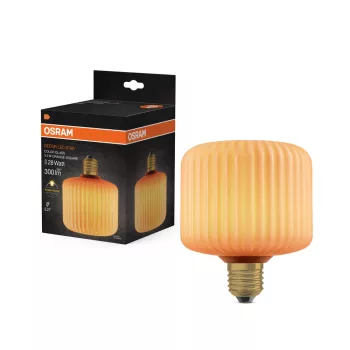 OSRAM DECOR LED izzó, színes üveg búra, E27 foglalat, 3,5W, 300lm, 2700K, 120mm átmérő, A-verzió