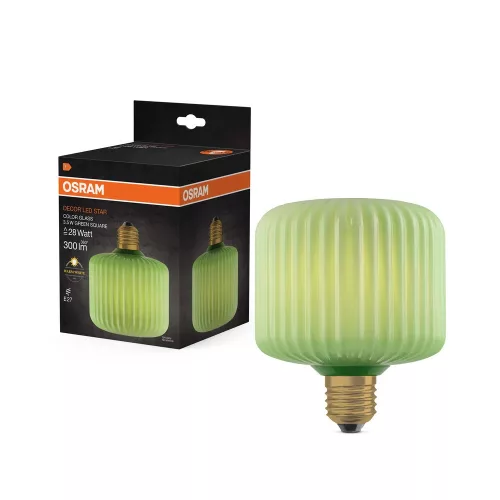 OSRAM DECOR LED izzó, színes üveg búra, E27 foglalat, 3,5W, 300lm, 2700K, 120mm átmérő, B-verzió