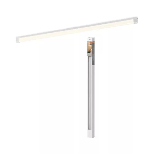 OSRAM lineáris mennyezeti / fali armatúra fedéllel és cserélhető LED fénycsővel, T8 / G13 foglalattal, beltéri, fehér, 1500 lm, 16 W, 4000 K, G13, fém, IP20, hossz: 1230 mm ( 4099854609107 )