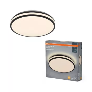   OSRAM Orbis Caleb kerek LED mennyezeti lámpa, beltéri, fekete, 1450 lm, 24 W, 3000 K, fém, IP20, átmérő: 385 mm ( 4099854617942 )