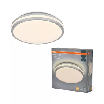   OSRAM Orbis Caleb kerek LED mennyezeti lámpa, beltéri, ezüst, 1000 lm, 16 W, 3000 K, fém, IP20, átmérő: 295 mm ( 4099854618000 )