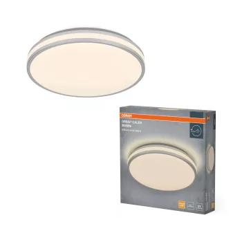   OSRAM Orbis Caleb kerek LED mennyezeti lámpa, beltéri, ezüst, 1450 lm, 24 W, 3000 K, fém, IP20, átmérő: 385 mm ( 4099854618048 )