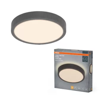   OSRAM Orbis Matteo kerek LED mennyezeti lámpa, beltéri, szürke, 1000 lm, 16 W, 3000 K, fém, IP20, átmérő: 285 mm, kattintásos dimmelhető ( 4099854618062 )