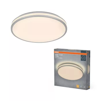   OSRAM Orbis Caleb kerek LED mennyezeti lámpa, beltéri, ezüst, 2000 lm, 36 W, 3000 K, fém, IP20, átmérő: 490 mm ( 4099854618086 )