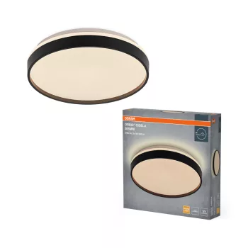   OSRAM Orbis Gisela kerek LED mennyezeti lámpa, beltéri, fekete, 1450 lm, 24 W, 3000 K, fém, IP20, átmérő: 385 mm ( 4099854618161 )