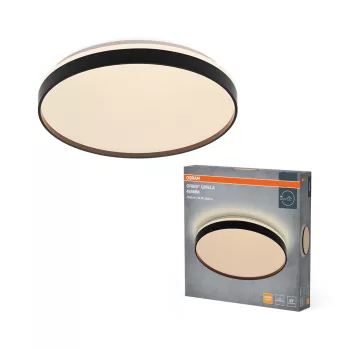   OSRAM Orbis Gisela kerek LED mennyezeti lámpa, beltéri, fekete, 2000 lm, 36 W, 3000 K, fém, IP20, átmérő: 485 mm ( 4099854618208 )