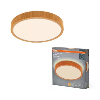   OSRAM Orbis Matteo kerek LED mennyezeti lámpa, beltéri, narancs, 1450 lm, 24 W, 3000 K, fém, IP20, átmérő: 390 mm, kattintásos dimmelhető ( 4099854618222 )